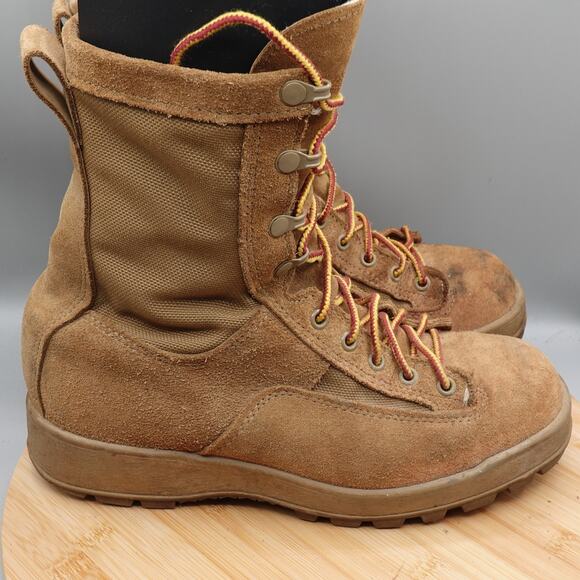 McRae Mens 8W Combat Military Lace Up Boots Tan Flight And Combat Vehicle Flaws - Picture 4 of 11